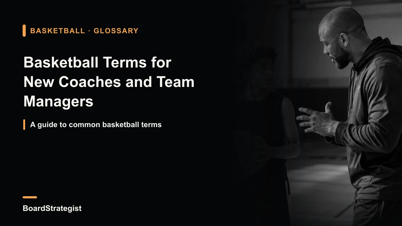AI-generated cover image of a coach explaining a basketball concept to players.