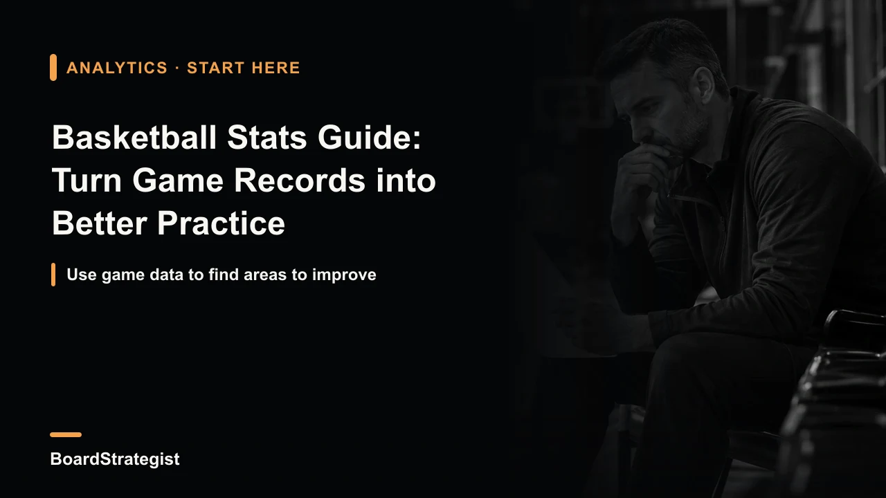 AI-generated cover photo of a coach holding a blank clipboard in a fictional practice gym.